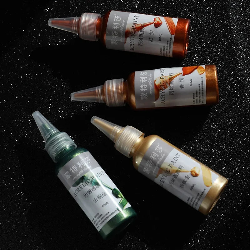 Acrylic Paint Set Metallic Finish Waterproof Fade-Resistant For DIY Crafts Spring 2026 Trend