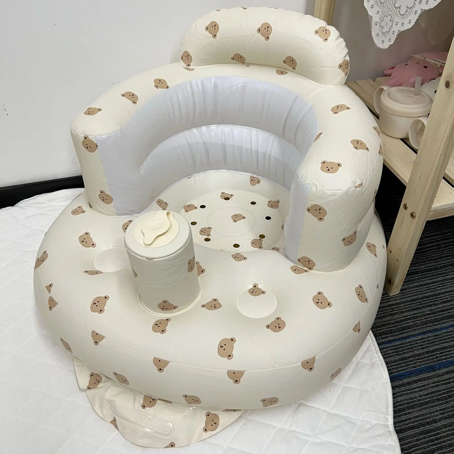 Baby Inflatable Sofa Seat Trainer Infant Sitting Aid Baby Chair Supportive Seat Summer 2025 Confidence Builder