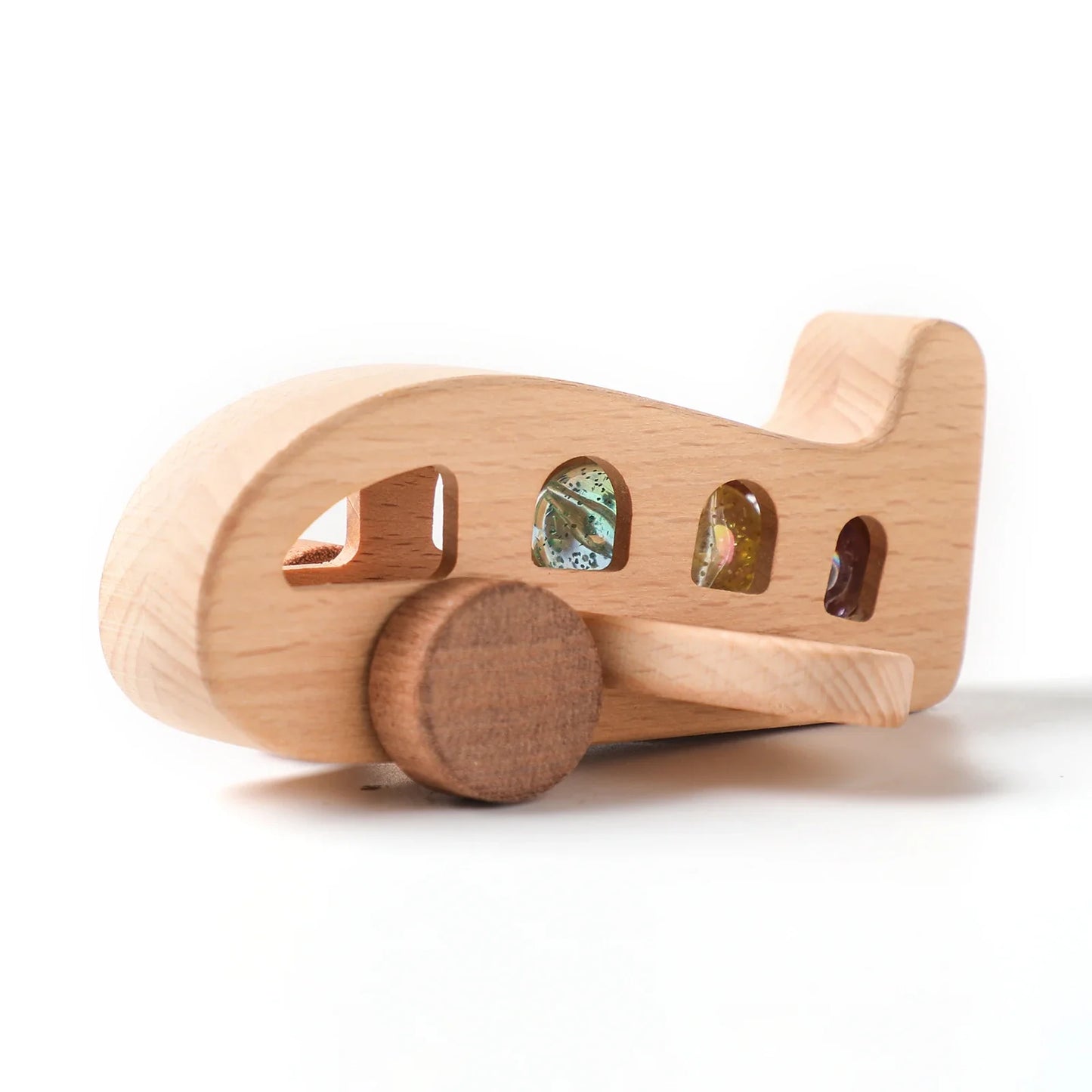 Variant image for Wooden Montessori Plane Educational Toy for 3-4 Year Olds with Colorful Glass Beads for Learning and Creative Play-3