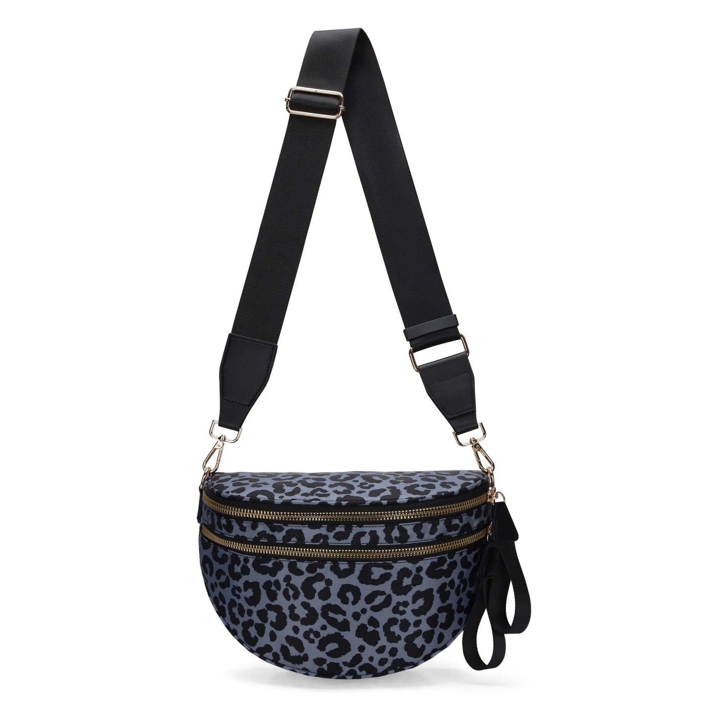Versatile unisex crossbody bum bag – checkered nylon, box shape, travel and daily use