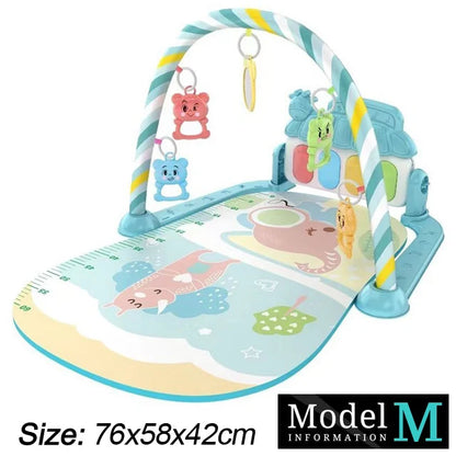 Baby Play Gym Piano Activity Mat With Hanging Toys Newborn Early Education Fall 2025 Sensory Motor Skill Gift