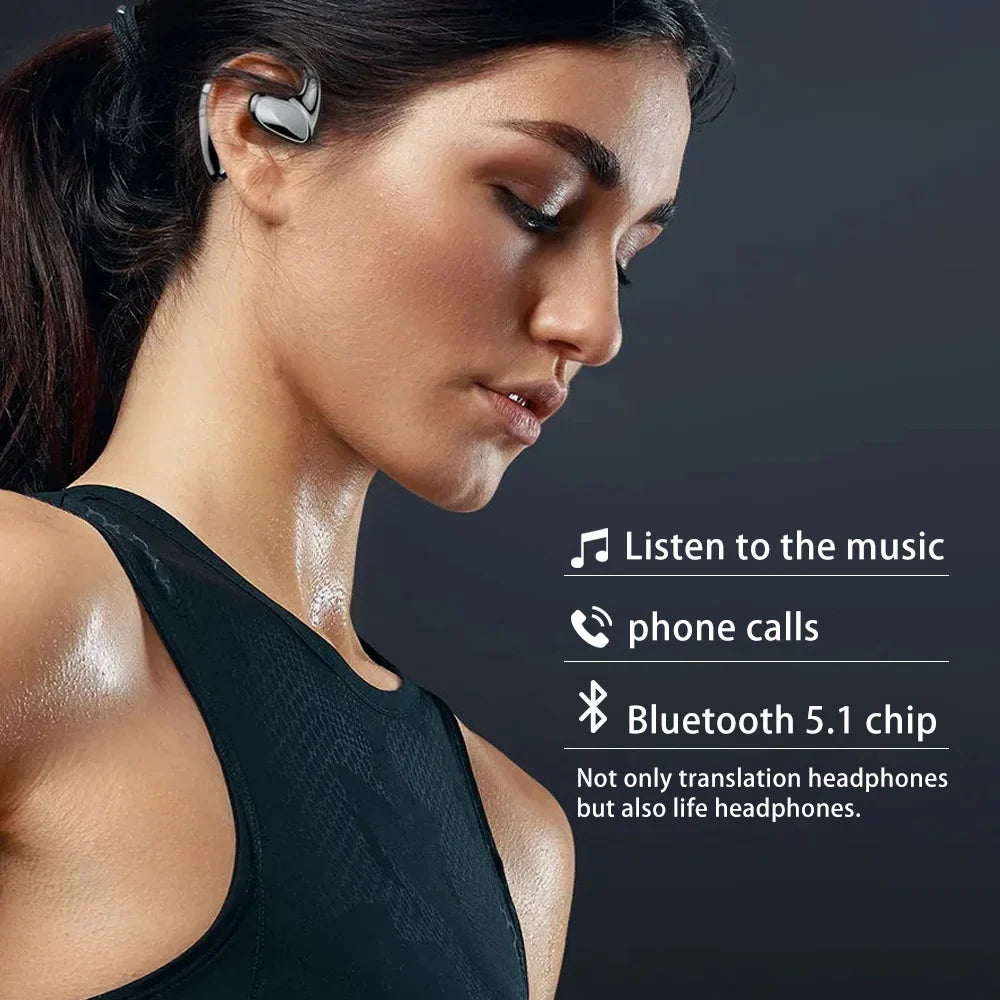 M8 Translator Earbuds - 144 Language Two-Way Device, 97% Accuracy, Music & Calling Support