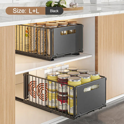 Pull Out Cabinet Organizer Slide Drawer Kitchen Rack