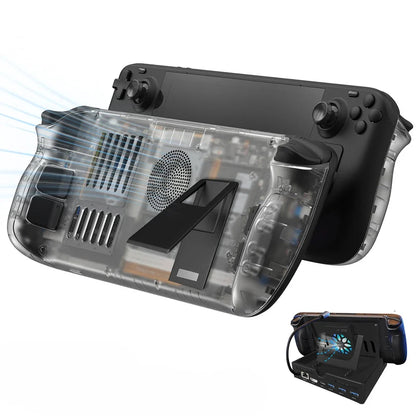 Steam Deck Clear Cooling Back Cover With Stand Bracket