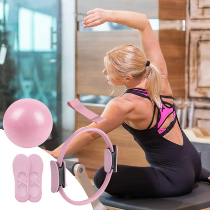 Pilates Ring Pink Fitness Set Home Workout Kit Fall 2026 With Ball And Resistance Band For Pregnancy Postpartum