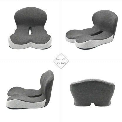 Ergonomic Memory Foam Seat Cushion with Back Support – Lumbar Relief for Office Chair Car Wheelchair 2026