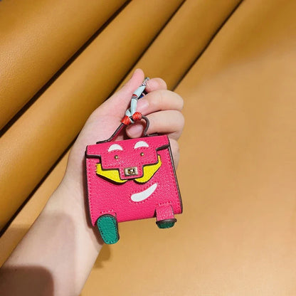 1+1 Free Birkin Inspired Mini Hand Bag - Tiny PU Leather Bag Charm