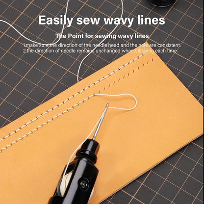 Leather Sewing Kit – Premium Hand Stitching Awl Tools Set for DIY Leather Craft and Canvas Repair, Fall 2026 Gift