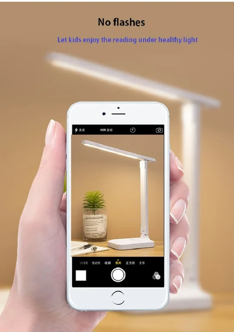 LED Desk Lamp Touch Dimmable Rechargeable Eye Protection