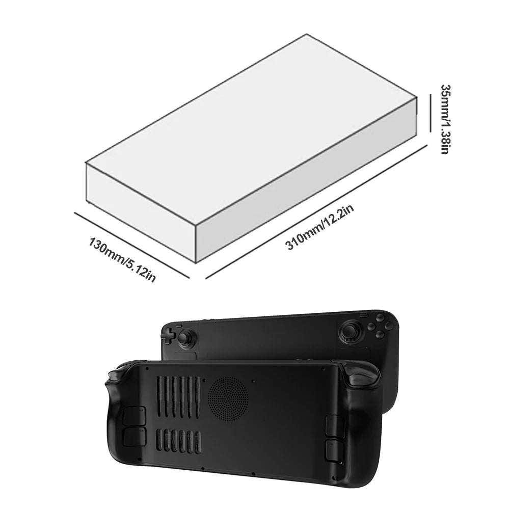 Steam Deck Clear Cooling Back Cover With Stand Bracket