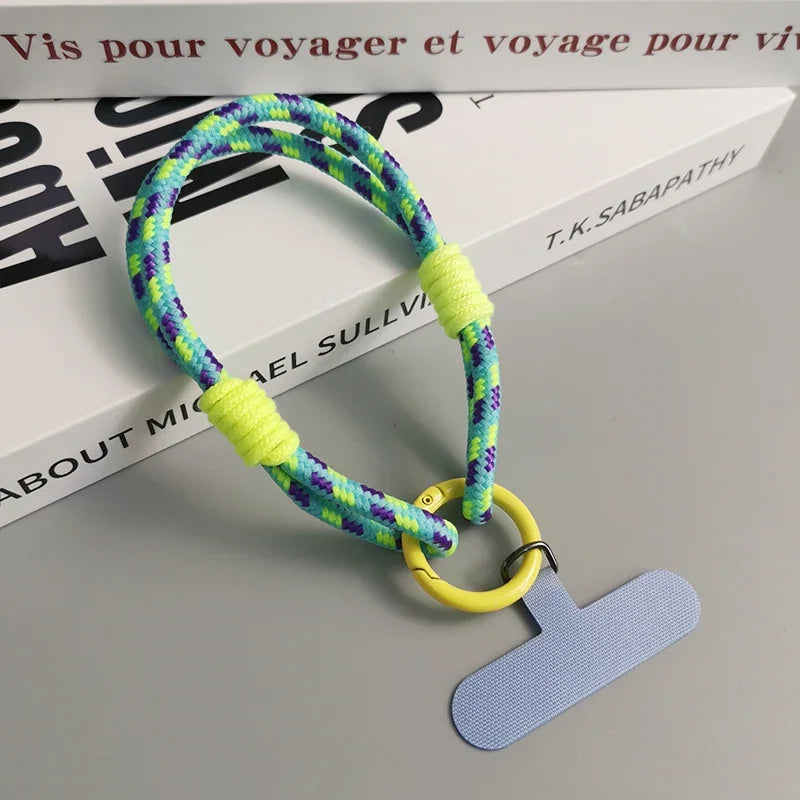 Universal Mobile Phone Lanyard with Anti-Loss Wrist Strap & Accessories - Stylish Two-Strand Design
