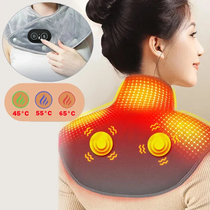 Neck Shoulder Heating Massager Infrared Vibration Therapy Pad – Pain Relief 2026