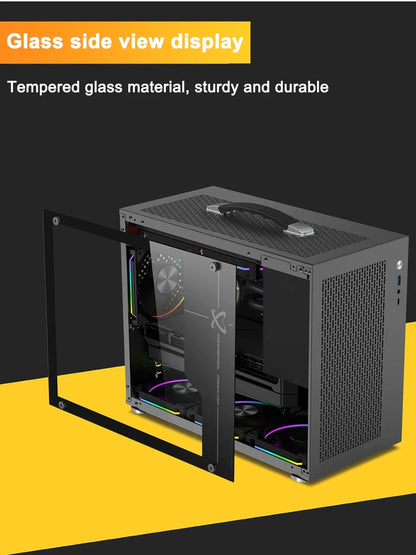 Mini ITX PC Case Transparent Side 240mm Water Cooling