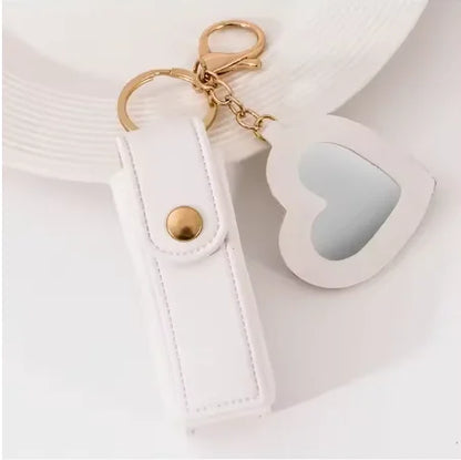 1+1 Free Birkin Inspired Mini Hand Bag - Mini Leather Lipstick Bag Charm Keychain