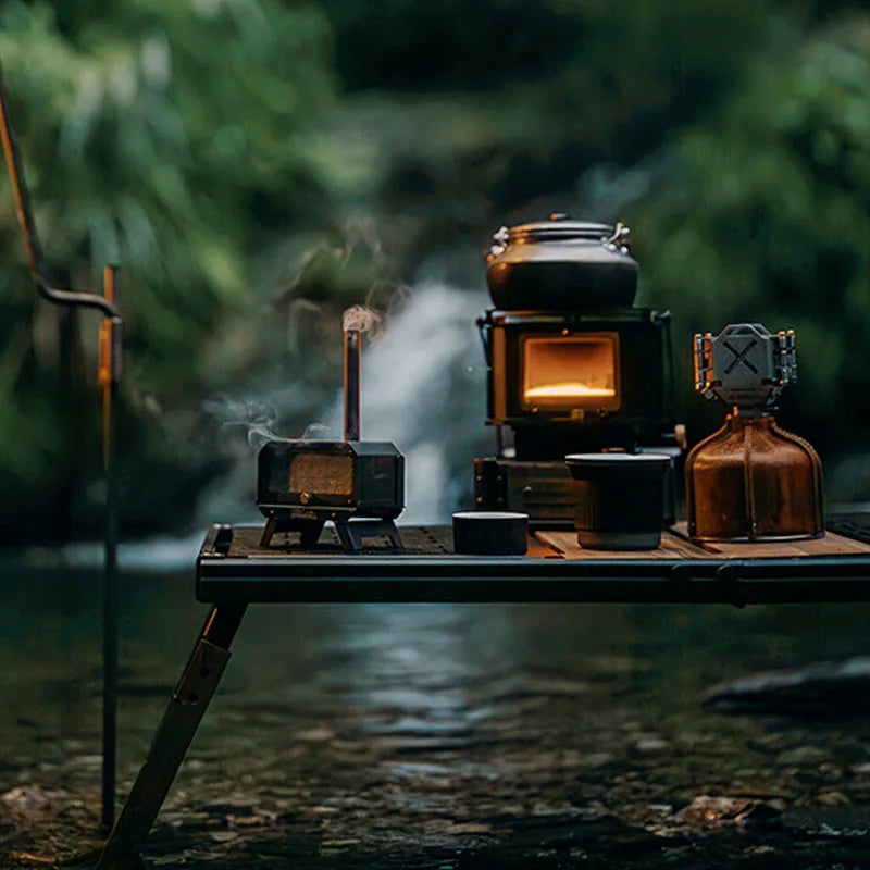 Portable Wood Stove Foldable Stainless Steel Mini Camping Incense Burner Fall 2025 Mosquito Control And Tabletop Aroma