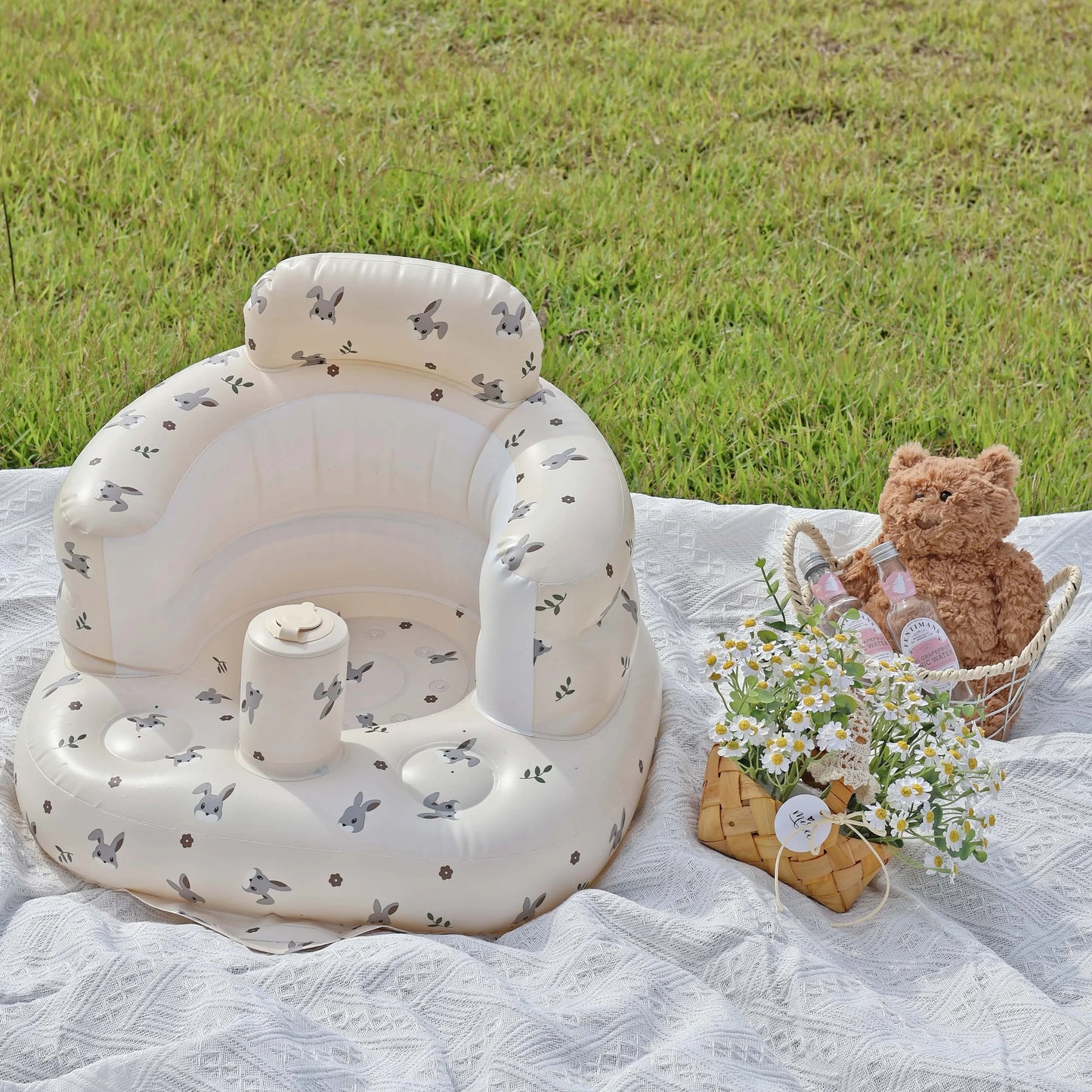 Baby Inflatable Sofa Seat Trainer Infant Sitting Aid Baby Chair Supportive Seat Summer 2025 Confidence Builder