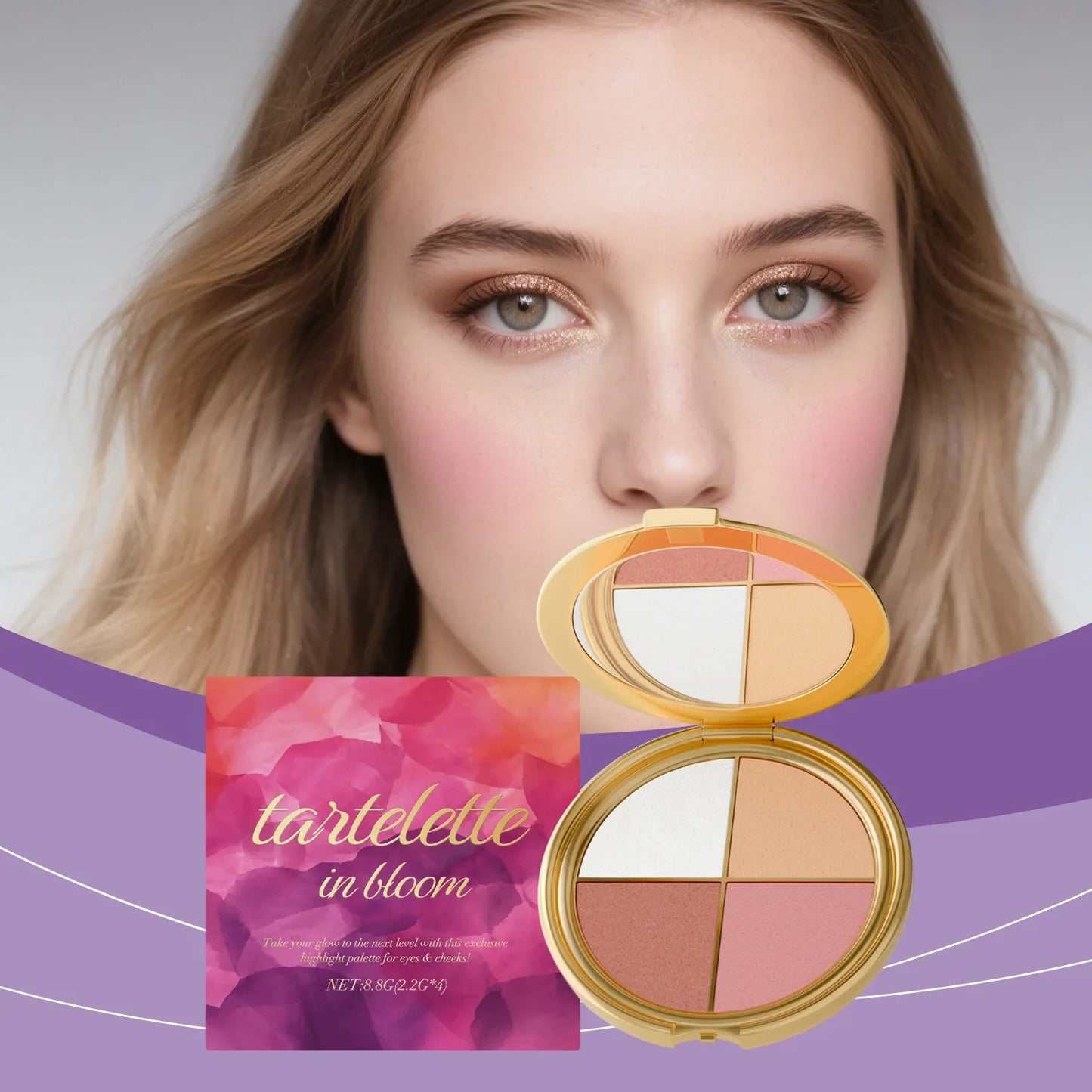 Eyeshadow Palette Highlight Blush Highlighter Brighten Eye Area Natural Look Portable Eye Makeup TikTok Viral Fall 2026