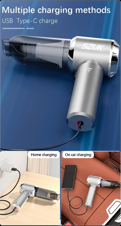 Car Vacuum Cleaner Wireless Mini Handheld Strong 6000mAh