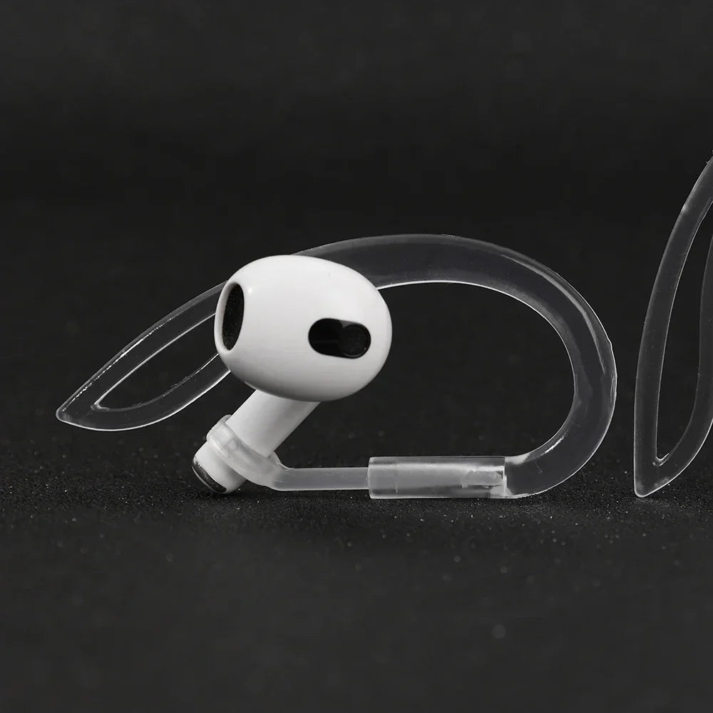 Transparent Silicone Ear Hooks for Airpods Adjustable Anti-Slip Sports Accessories