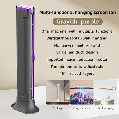Bladeless Fan 1200mAh Portable Tower Fan USB Rechargeable Vertical Cooling Fan Fall 2025 Cordless Quiet Home Office