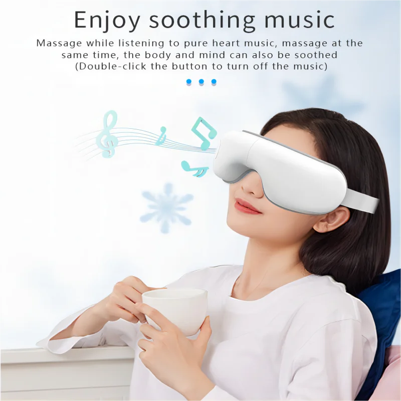 Eye Massager Foldable With Heat And Bluetooth Music Sleep Aid For Eye Strain 2026 Trend