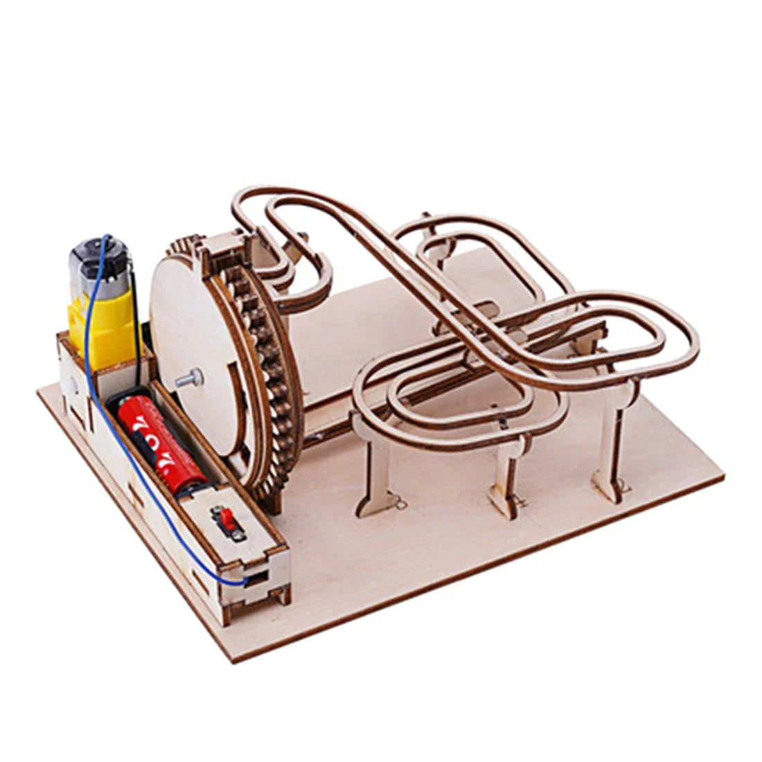 Marble Run Wooden 3D Mechanical Puzzle Kit Gear Driven Track STEM Toy Back To School 2025 Educational Gift