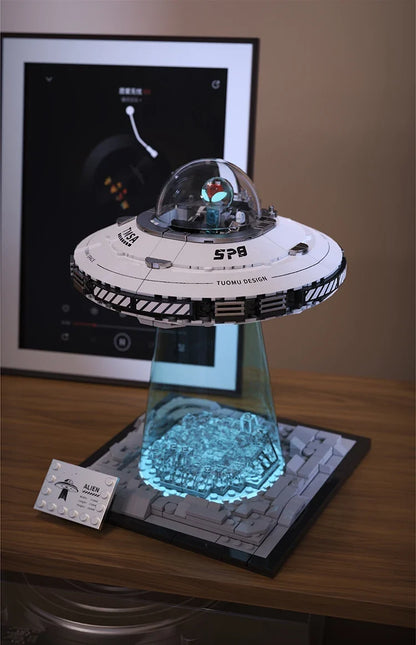 LED Light Up UFO Building Blocks Set 700 Piece Interlocking STEM Toy Summer 2026 Gift Idea
