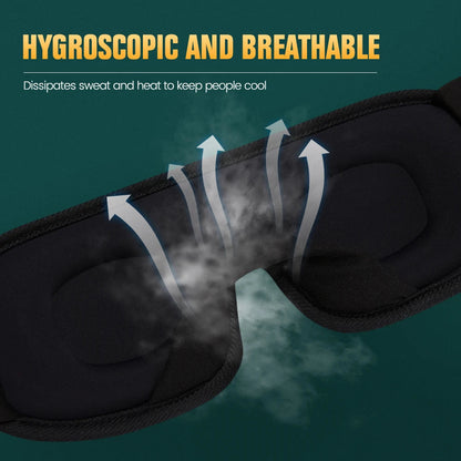 3D Sleep Eye Mask – Light Blocking, Soft and Breathable Eyeshade for Travel and Night Rest