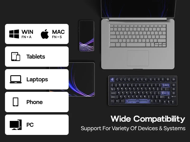Mechanical Keyboard 75 Percent Hot Swap Gasket Mount Wired