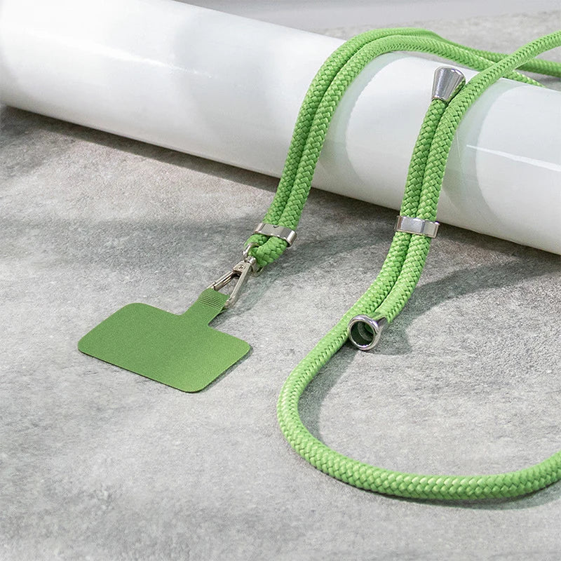 Adjustable Detachable Phone Lanyard with Card Holder & Carabiner - 13 Colors, Nylon Strap Accessory