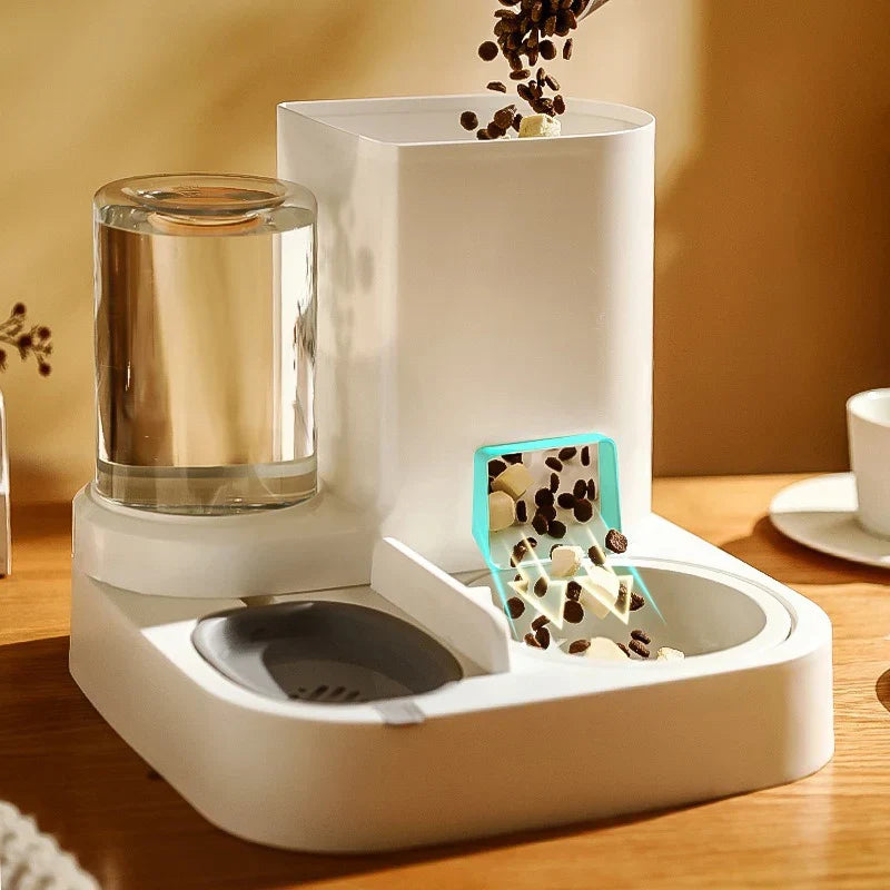 Automatic Pet Feeder Gravity Food And Water Dispenser Set No Batteries Hands Free Fall 2025 Easy Clean