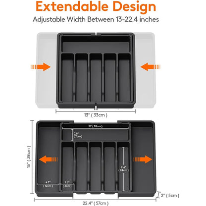 Expandable Silverware Tray Organizer – Adjustable Cutlery Holder For Kitchen Drawers, Spring 2026 Trend, Space-Saving