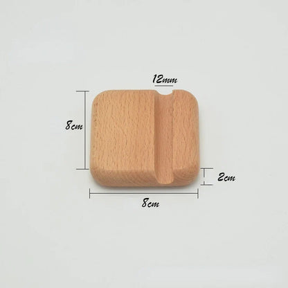 Universal Solid Wood Desk Stand Holder for Mobile Phones & Tablets - Home Accessories