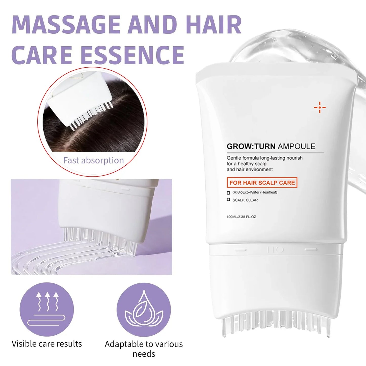 Scalp Serum with Built-in Massager Brush 100ml – Hair Growth Treatment Reduces Hair Loss Repair 2026