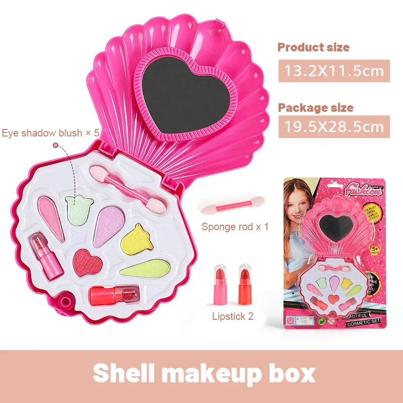Princess Makeup Toy Set for Kids - Pretend Play Cosmetics with Lipstick & Eyeshadow for Parties