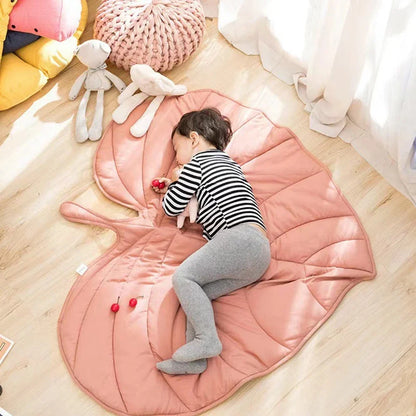 Fashion Creativity Leaf Heart Shaped Blanket Carpet for Child Pet Cat Dog Mat Home Decor