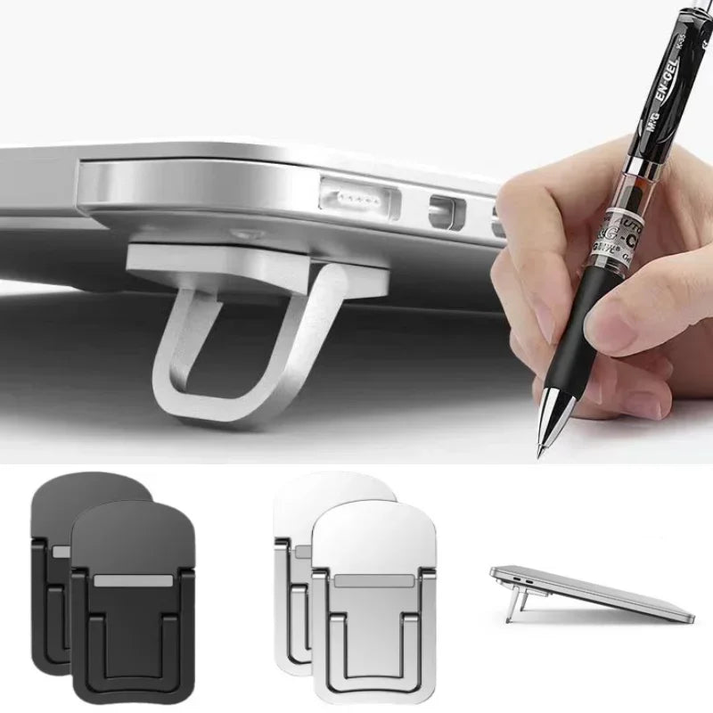 Ultra-Thin Portable Laptop Stand with Mini Legs & Cooling Support for Macbook - Adjustable Bracket