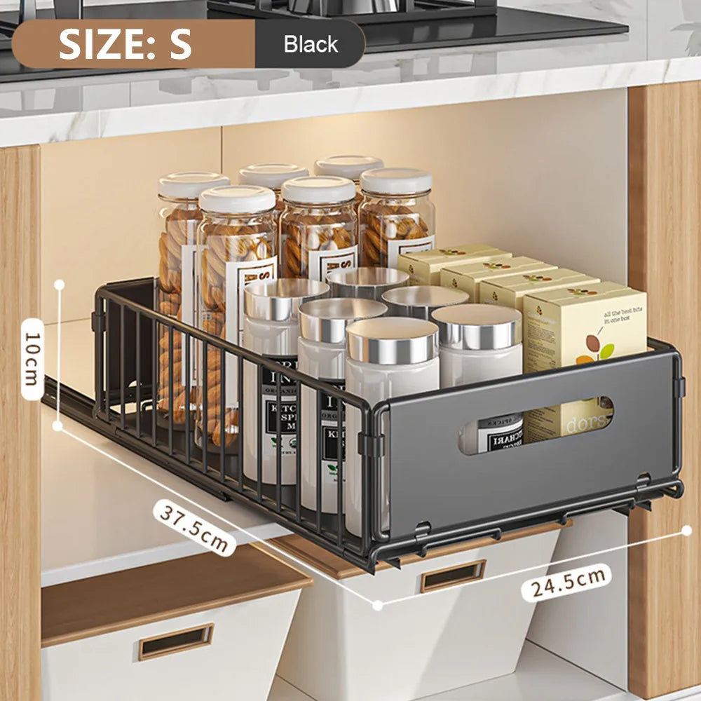 Pull Out Cabinet Organizer Slide Drawer Kitchen Rack