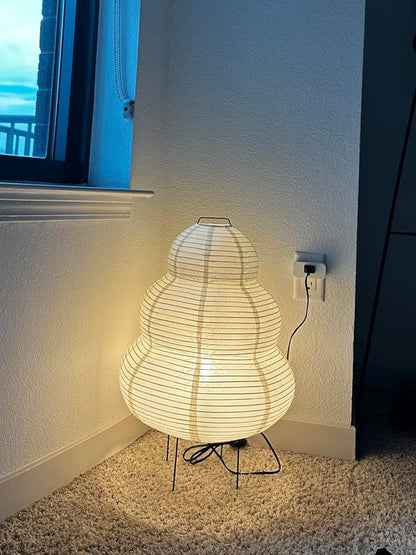 LED Rice Paper Lamp Tricolor Dimming Japanese Style