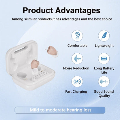 Rechargeable Hearing Amplifier for Adults – All-Day Comfort, Clear Sound, Volume Control