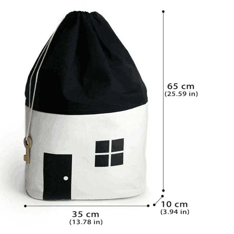 Toy Storage Bag Kids Drawstring Organizer Storage Container Back To School 2025 Portable Clean Up Solution
