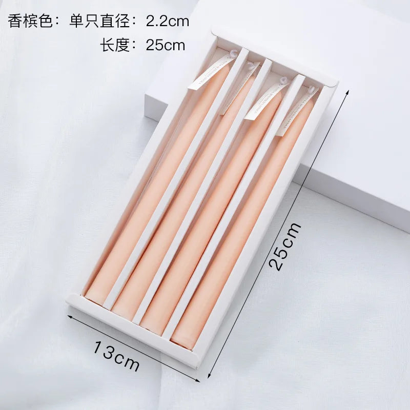 Taper Candles 4 Pack Slender Scented Smokeless Long Branch Wedding Table Decor Fall 2025 DIY Centerpieces