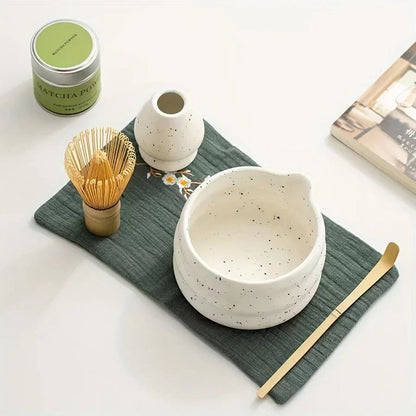 Matcha Bowl Ceramic Wavy Rim Tea Set With Song Dynasty Pointing Tool Fall 2025 Mindful Gift