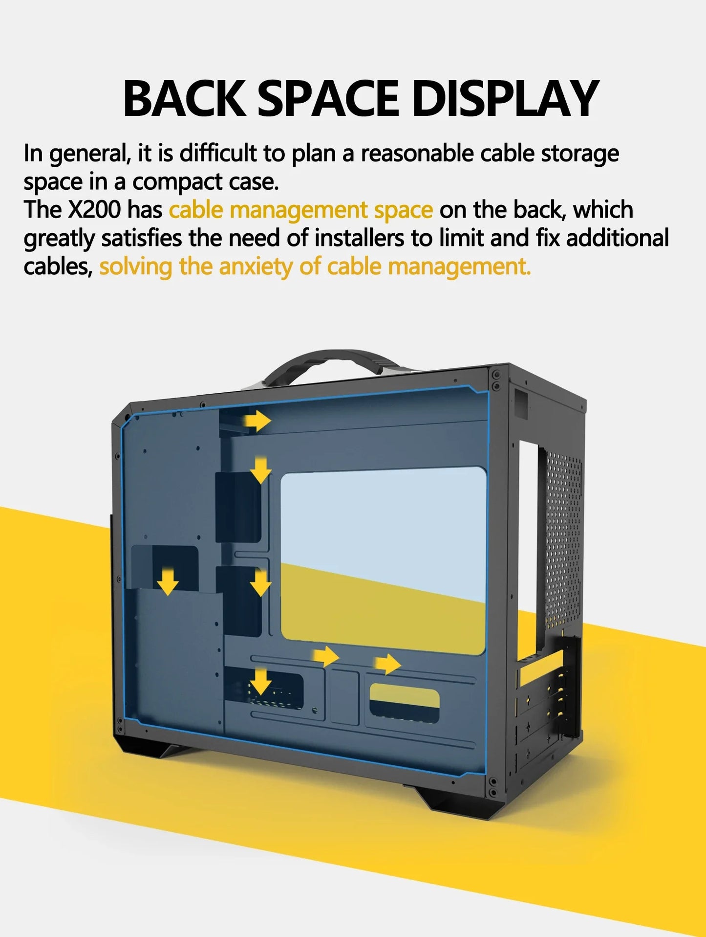 Mini ITX Case Glass Side 240mm Watercooling Portable