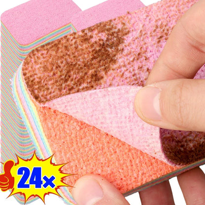 Kitchen Dishcloths 24-Pack Rainbow Tearable Absorbent Cleaning Cloths Thick Scouring Pads Eco Friendly Fall 2025