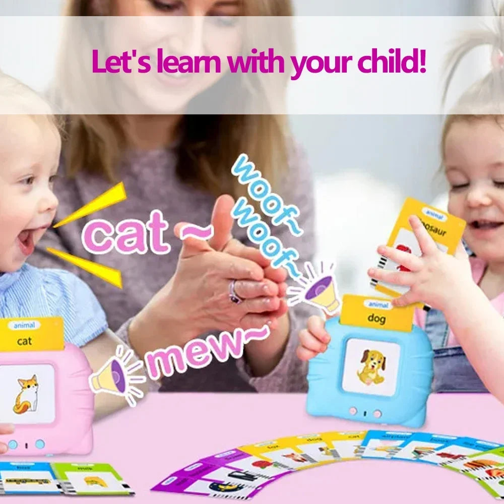 Interactive Educational Toy Flash Card Learning Machine for 2-6 Year Olds, Screen-Free Learning with Audio Function