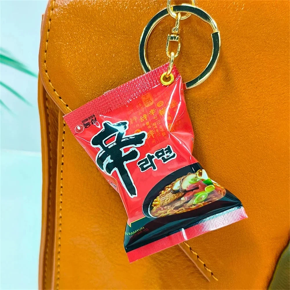 Instant Noodle Keychain Mini Snack Phone Charm Gift