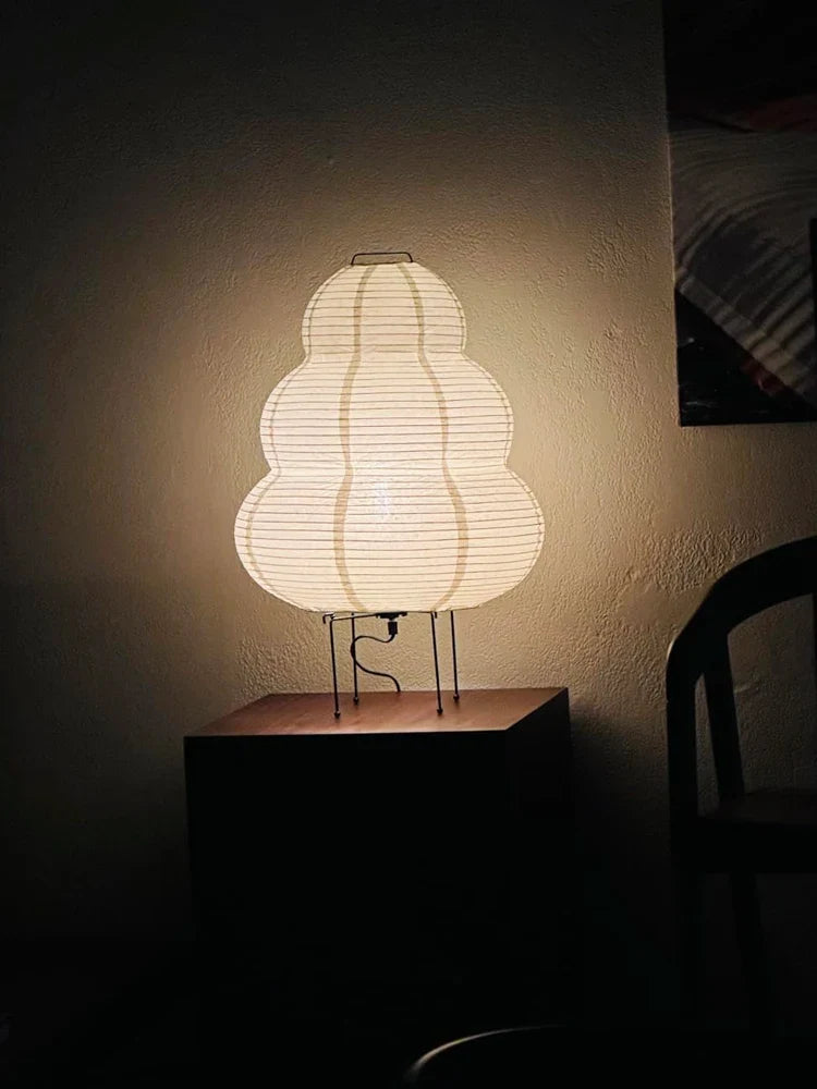 LED Rice Paper Lamp Tricolor Dimming Japanese Style