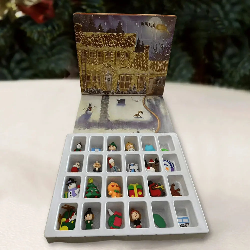 Advent Calendar 24 Days 3D Figures Christmas Countdown Gift