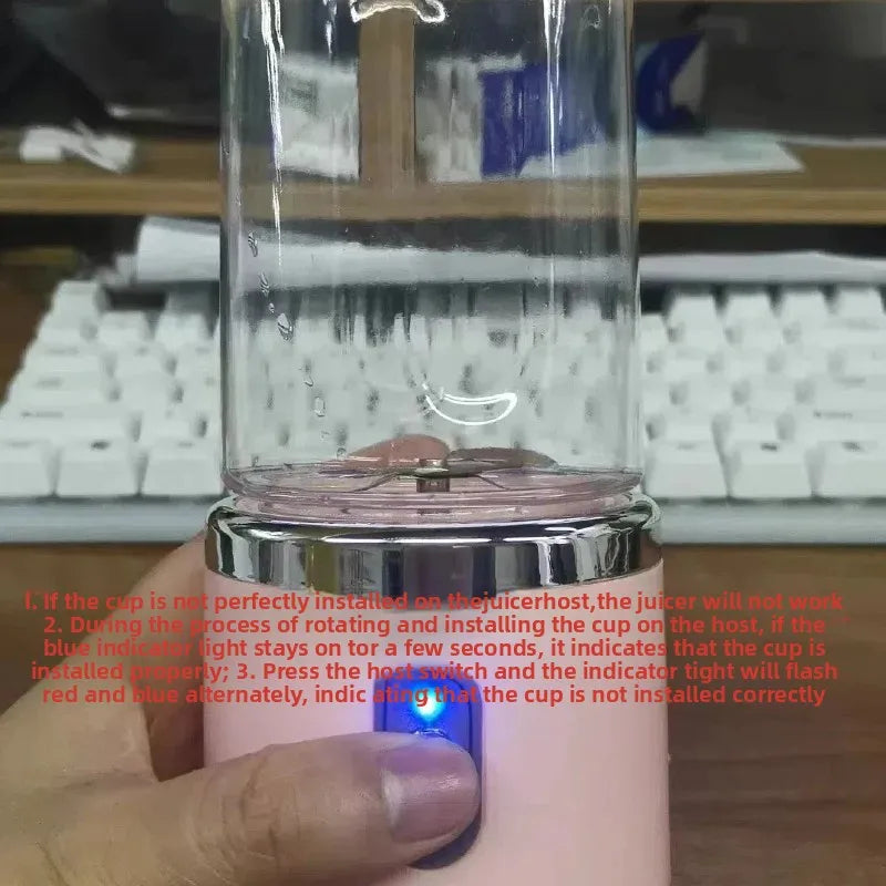 Portable Blender 6-Blade 400ml Personal Smoothie Maker Spring 2026 Trend Safety Lock And Auto Pulp Ejection